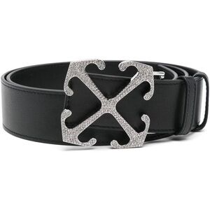 Off-White Arrows Belt with Crystals Black Leather Men’s
